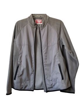 Grey Fleece Teddy Windbreaker Panels Jacket  Small